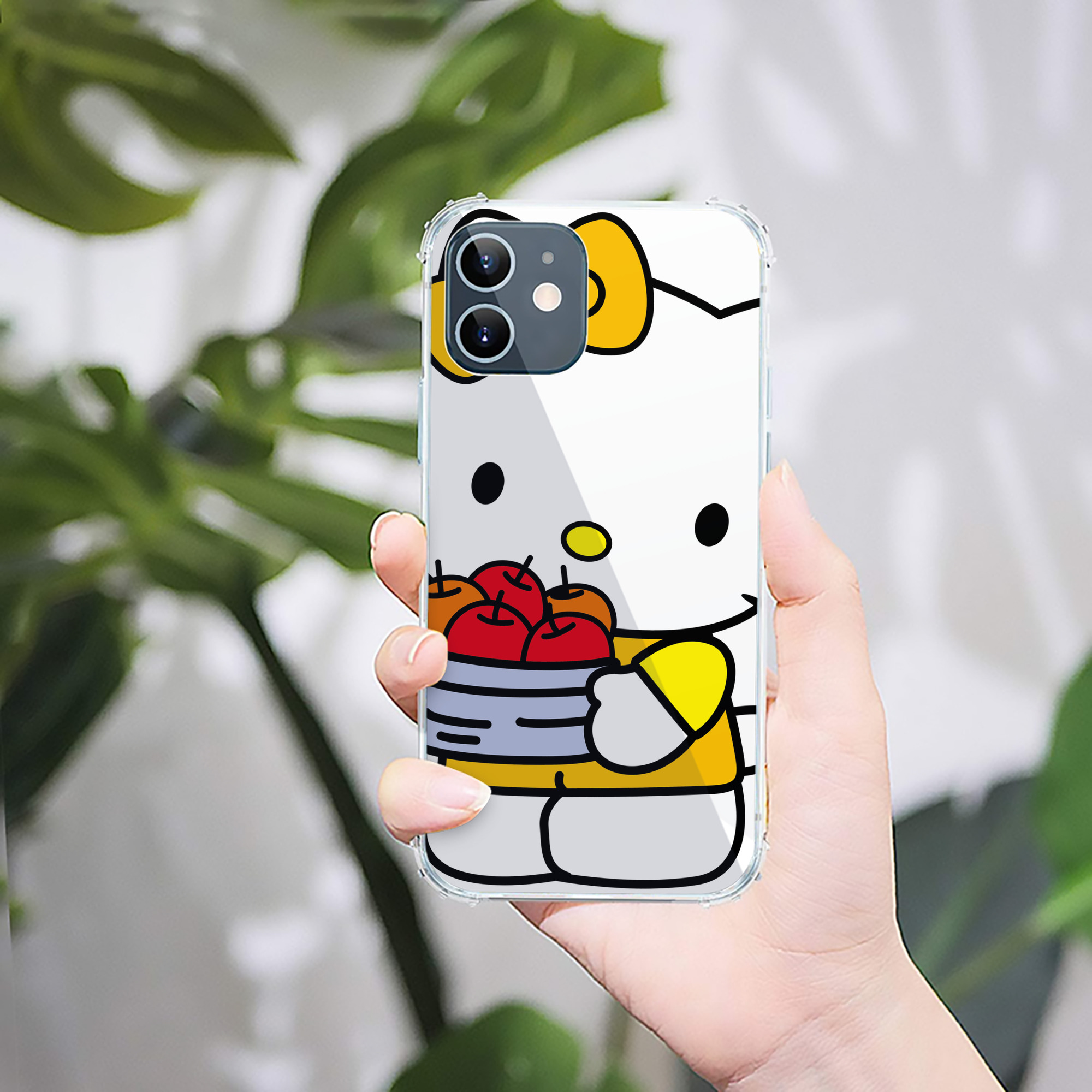 （画像用） Hello Kitty ハローキティ 【iPhone 12シリーズ対応】透明スマホケース（クリアソフトケース）
